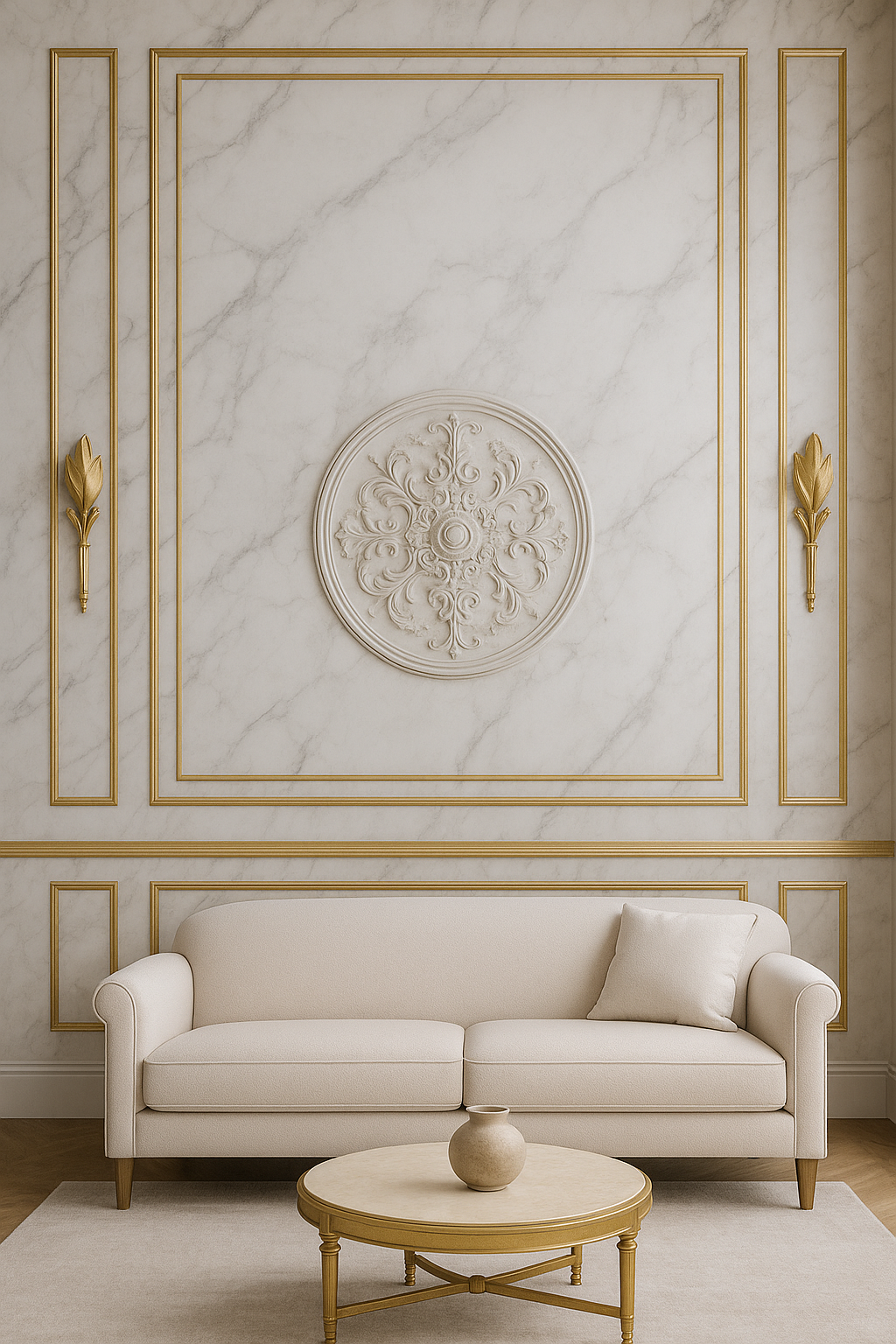 Современная классика светлый микробетон под мрамор